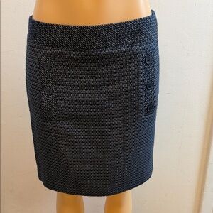 LOFT Black Textured Mini Skirt